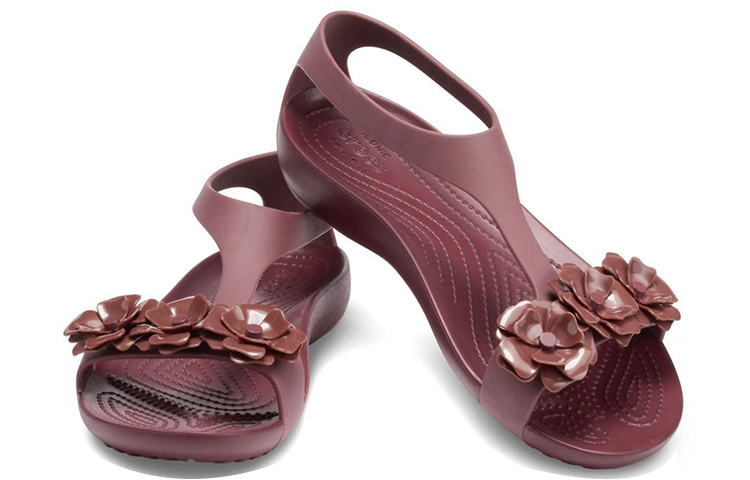 Shop (Women) Crocs Serena Sandal 'Burgundy' 205601-605