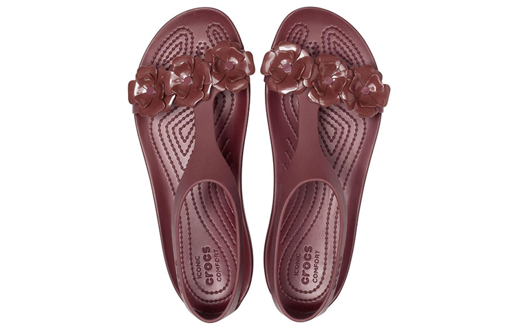 Purchase (Women) Crocs Serena Sandal 'Burgundy' 205601-605