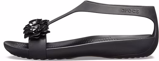 (Women) Crocs Serena Sandal 'Geometric Metallic Floral Cut-Out Black' 205601-060 (Women) Crocs Serena Sandal 'Geometric Metallic Floral Cut-Out Black' 205601-060