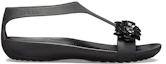 Order (Women) Crocs Serena Sandal 'Geometric Metallic Floral Cut-Out Black' 205601-060