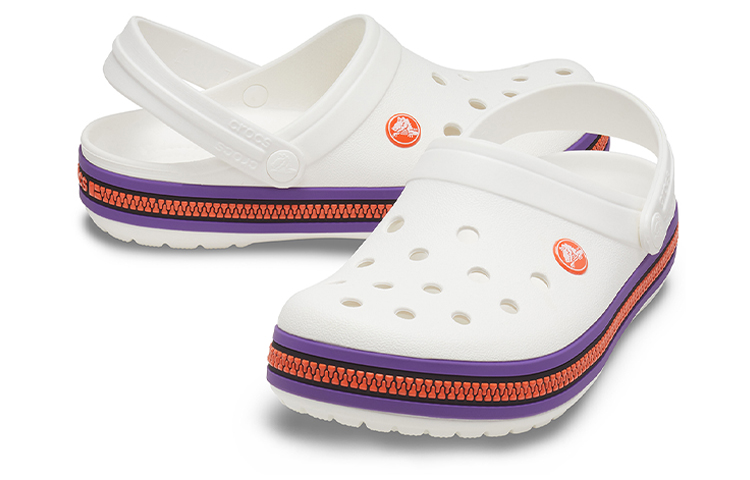 Shop (W) Sandales de sport Crocs blanches violettes oranges 206594-1DY