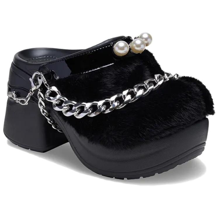 Shop (W) クロックス サイレン ラックス クロッグ ブラック 210683-001