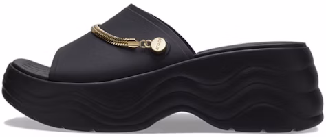 (Women) Crocs Skyline Shimmer Slides 'Black Gold' 208582-072 (Women) Crocs Skyline Shimmer Slides 'Black Gold' 208582-072