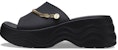 (W) Crocs Skyline Shimmer Slides 'Hitam Emas' 208582-072