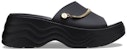 (W) Crocs Skyline Shimmer Slides 'Hitam Emas' 208582-072