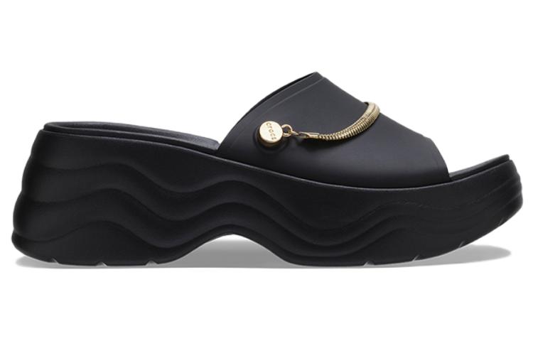 Order (W) Crocs Skyline Shimmer Slides ''Schwarz Gold'' 208582-072