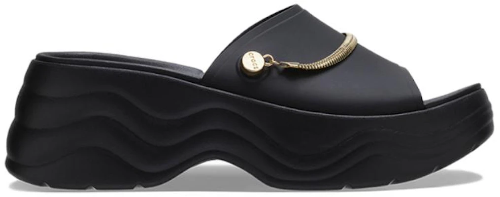 (W) Crocs Skyline Shimmer Slides ''Schwarz Gold'' 208582-072 Order (W) Crocs Skyline Shimmer Slides ''Schwarz Gold'' 208582-072