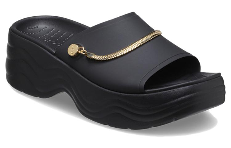 Lookbook (W) Crocs Skyline Shimmer Slides ''Schwarz Gold'' 208582-072