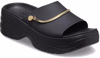 Lookbook (W) Crocs Skyline Shimmer Slides 'Negro Oro' 208582-072