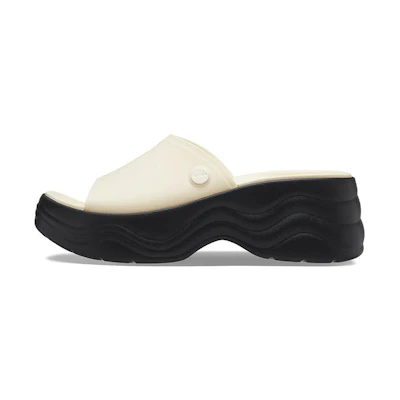 (W) Crocs Skyline Slides 'Vanilla Black'