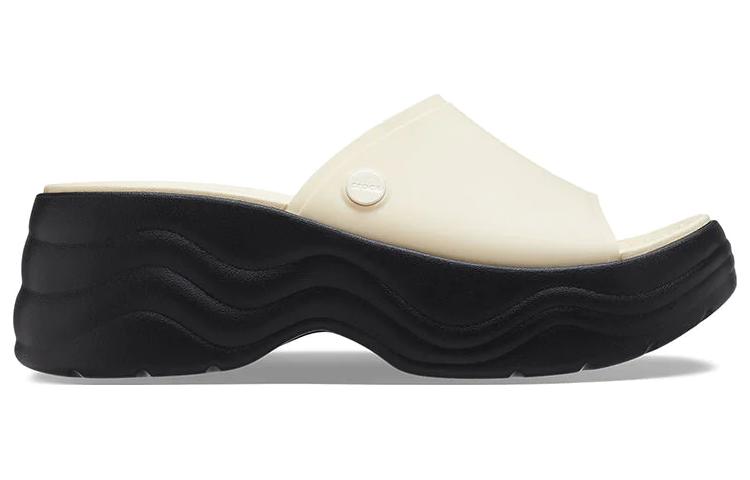 Lookbook (W) Crocs Skyline Slides 'Vanilla Hitam' 208182-1LG