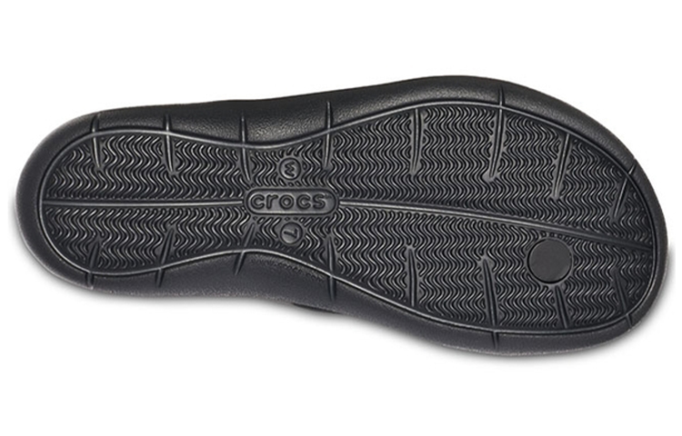Sizing Crocs 激浪簡潔防滑人字運動拖鞋 女款 黑色