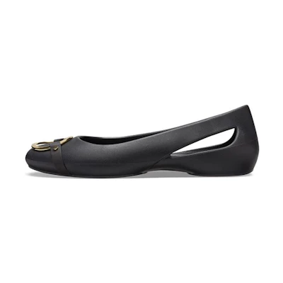 (W) Crocs Sloane Embellished Flats 'Black Gold'