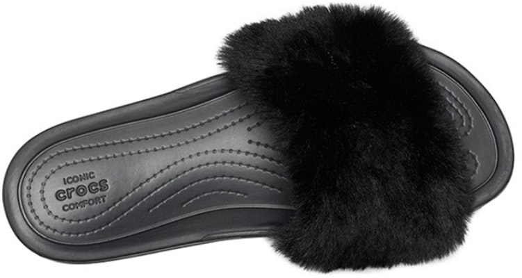 Crocs 思珑毛毛拖鞋 女款 黑色 Shop Crocs 思珑毛毛拖鞋 女款 黑色
