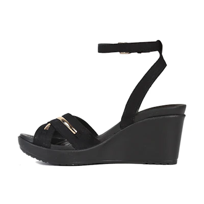 (W) Crocs Sloane MetalBlock Slide 'Black'