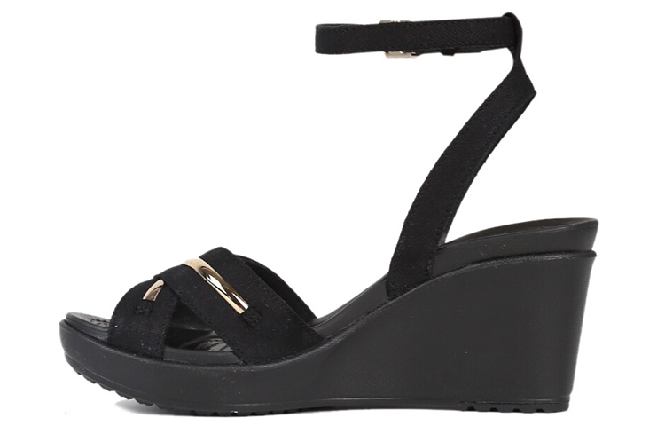 (Women) Crocs Sloane MetalBlock Slide 'Black' 205565-98A