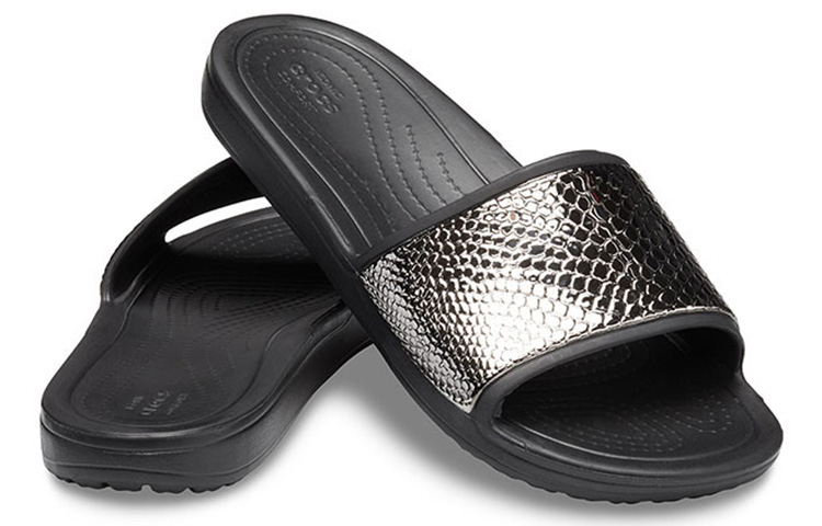 Shop (W) Crocs Sloane MetalText ''Nero Comfort'' 205737-0FG