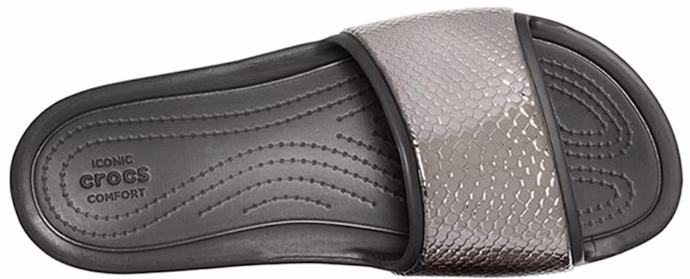 (W) Crocs Sloane MetalText ''Nero Comfort'' 205737-0FG Purchase (W) Crocs Sloane MetalText ''Nero Comfort'' 205737-0FG