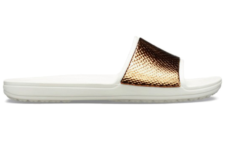 Order (W) Crocs Sloane MetalText ''Weiß Gold'' 205737-81F