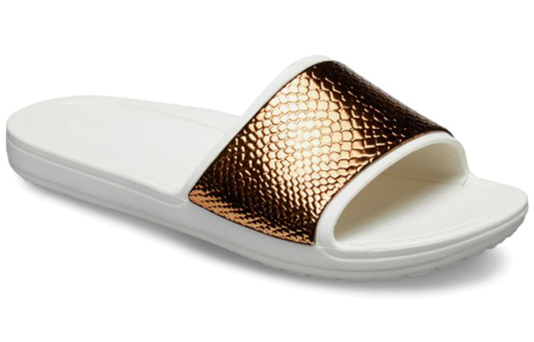 Lookbook (W) Crocs Sloane MetalText ''Weiß Gold'' 205737-81F