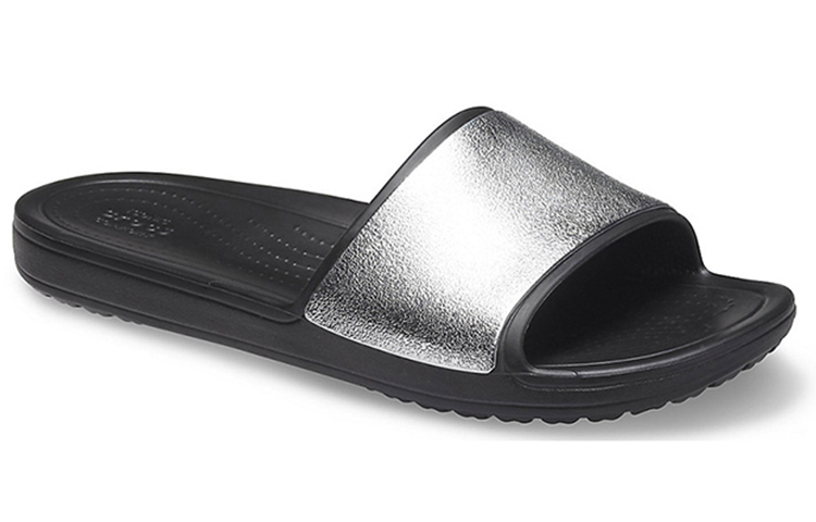 Lookbook (W) Crocs Sloane Shine Low Slide Nero Argento Pantofole Casual ''Black Silver'' 206921-001