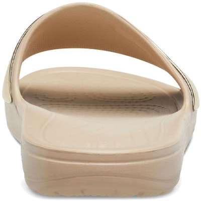 Crocs Sloane Shine Low Slide 簡約休閒平底拖鞋 女款 棕金色 Purchase Crocs Sloane Shine Low Slide 簡約休閒平底拖鞋 女款 棕金色