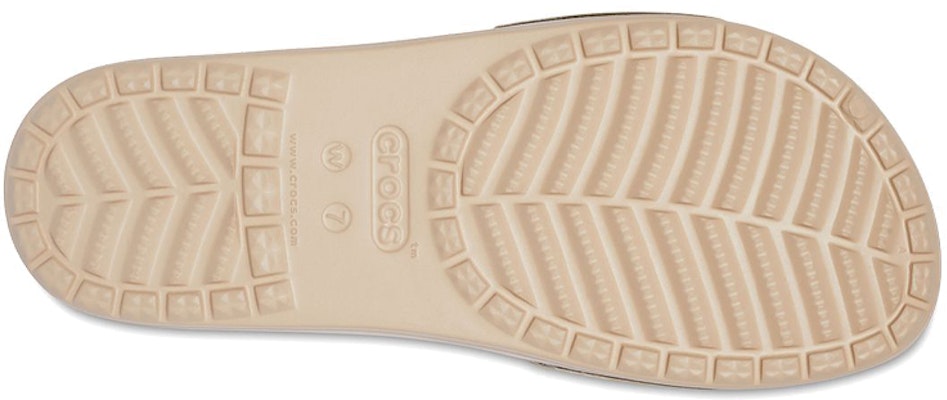 Crocs Sloane Shine Low Slide 簡約休閒平底拖鞋 女款 棕金色 Details for Crocs Sloane Shine Low Slide 簡約休閒平底拖鞋 女款 棕金色