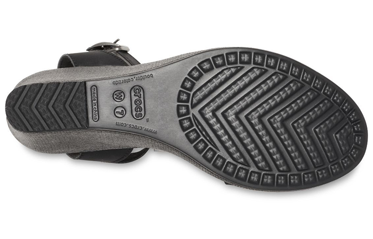 Sizing (W) クロックス スロープヒール スポーツサンダル (黒) 205750-060