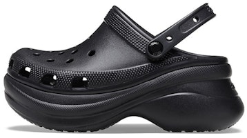 (Women) Crocs Small Whale Retro Crocs Thick Sole Black Sandals 206302-001 (Women) Crocs Small Whale Retro Crocs Thick Sole Black Sandals 206302-001