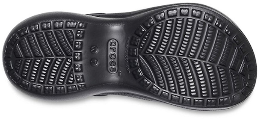 (Women) Crocs Small Whale Retro Crocs Thick Sole Black Sandals 206302-001 Purchase (Women) Crocs Small Whale Retro Crocs Thick Sole Black Sandals 206302-001