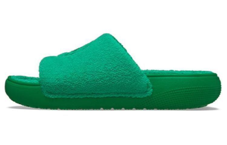 (Women) Crocs Soft Thick Sole Slide Sandals Green Women’s 209962-3WH