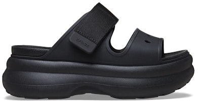 (Women) Crocs Soho Two Strap Sandal Black 212861-001 (Women) Crocs Soho Two Strap Sandal Black 212861-001