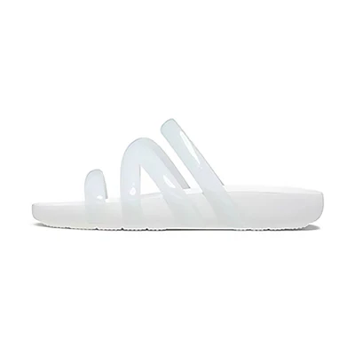 (W) Crocs Splash Glossy Strappy Sandal 'White'