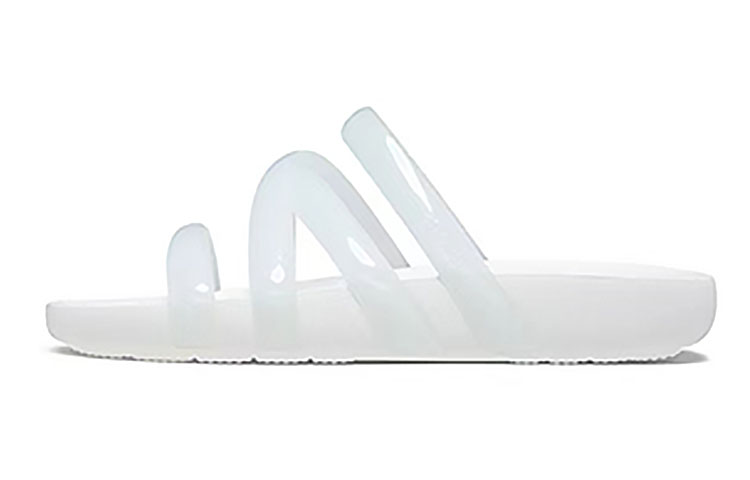 Buy (W) Crocs 亮光白色绑带凉鞋 '白色' 208537-100