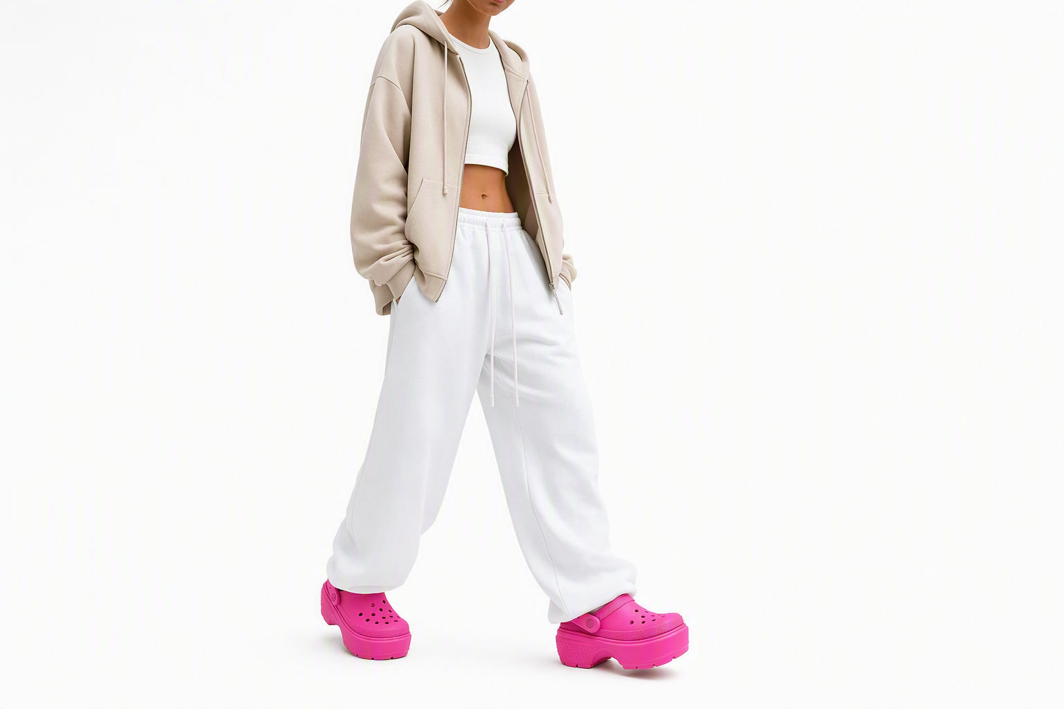 Order (W) Crocs Stomp 克骆格粉碎粉色拖鞋 209347-6TW