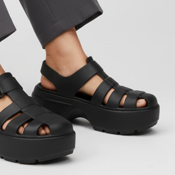 (W) Crocs Stomp 渔夫凉鞋“黑色” 209938-001 Order (W) Crocs Stomp 渔夫凉鞋“黑色” 209938-001