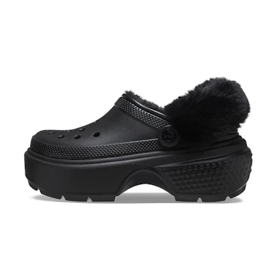 (W) Crocs Stomp Lined Clog 'Black'
