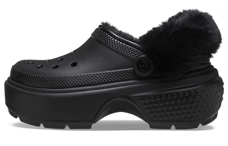 (Women) Crocs Stomp Lined Clog 'Black' 208546-001