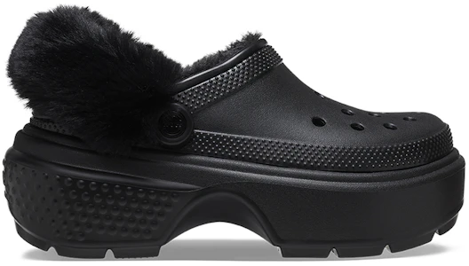 Lookbook Crocs卡駱馳 雪屋暖棉 洞洞鞋 女款 黑色