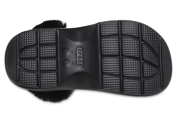 Cheap (W) Crocs 永无止境 A系列毛绒衬里拖鞋 '黑色' 208546-001