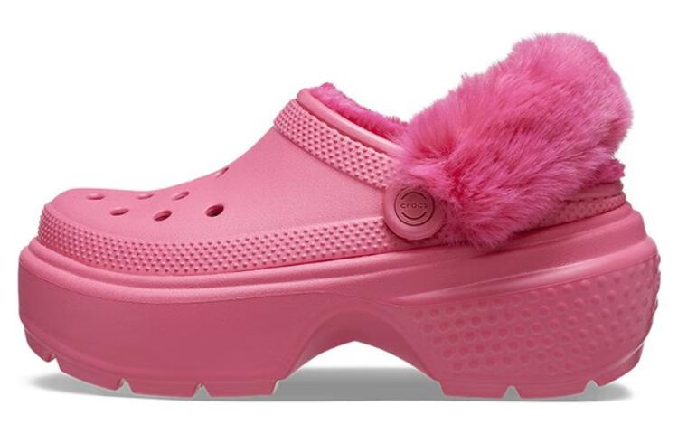 (Women) Crocs Stomp Lined Clog 'Hyper Pink' 208546-6VZ