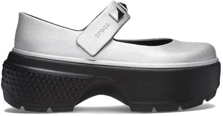 (W) Crocs Stomp Mary Jane Plateado Metálico 210437-040 Buy (W) Crocs Stomp Mary Jane Plateado Metálico 210437-040