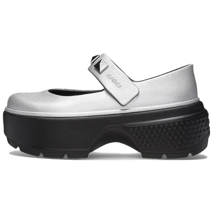 Order (W) Crocs Stomp Mary Jane Plateado Metálico 210437-040
