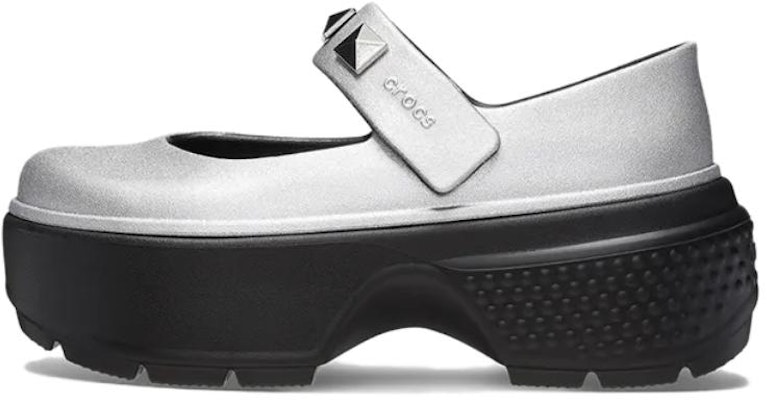 (W) Crocs Stomp Mary Jane Plateado Metálico 210437-040 Order (W) Crocs Stomp Mary Jane Plateado Metálico 210437-040