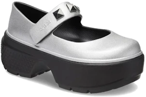 Lookbook (Women) Crocs Stomp Metallic Mary Jane Silver 210437-040