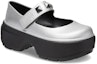 Lookbook (W) Crocs Stomp Mary Jane Plateado Metálico 210437-040