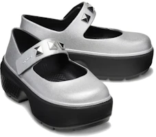 Shop (Women) Crocs Stomp Metallic Mary Jane Silver 210437-040