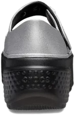 (W) Crocs Stomp Mary Jane Plateado Metálico 210437-040 Details for (W) Crocs Stomp Mary Jane Plateado Metálico 210437-040