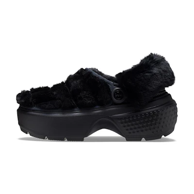 (W) Crocs Stomp Quilted Clogs 'Black'