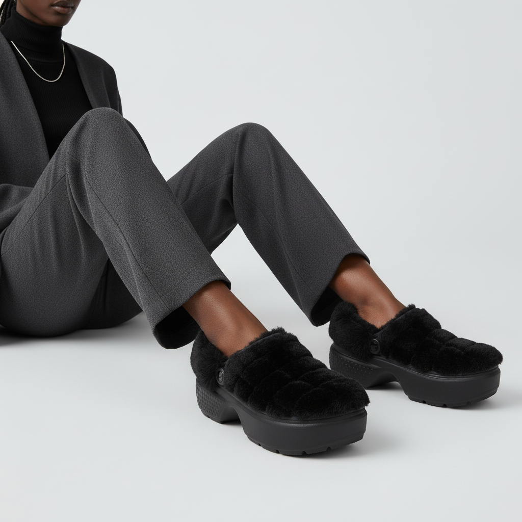 Order (W) Zuecos Acolchados Crocs Stomp 'Negro' 208938-001